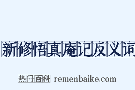 新修悟真庵记反义词是什么意思的图片